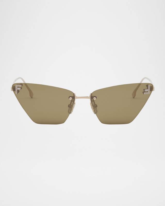 FE4160US Cat-Eye Crystalized Logo Sunglasses